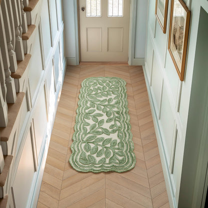 Laura Ashley Scalloped Washable Runner Rug