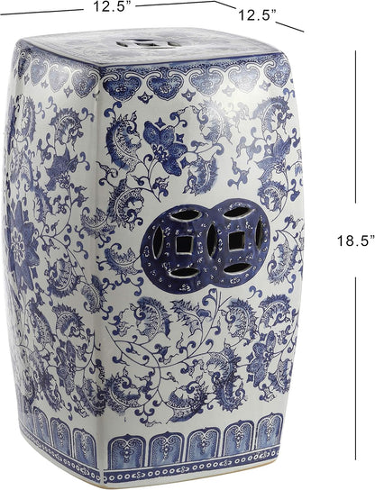 Jonathan Y Floral Vine Square Garden Stool