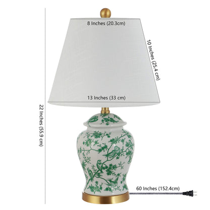 Jonathan Y Penelope Ginger Jar LED Table Lamp, 22 Inch