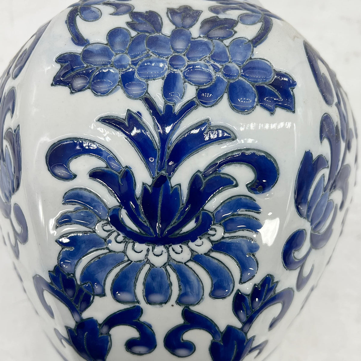 Blue and White Chinoiserie Ginger Jar, 12 or 14 Inch