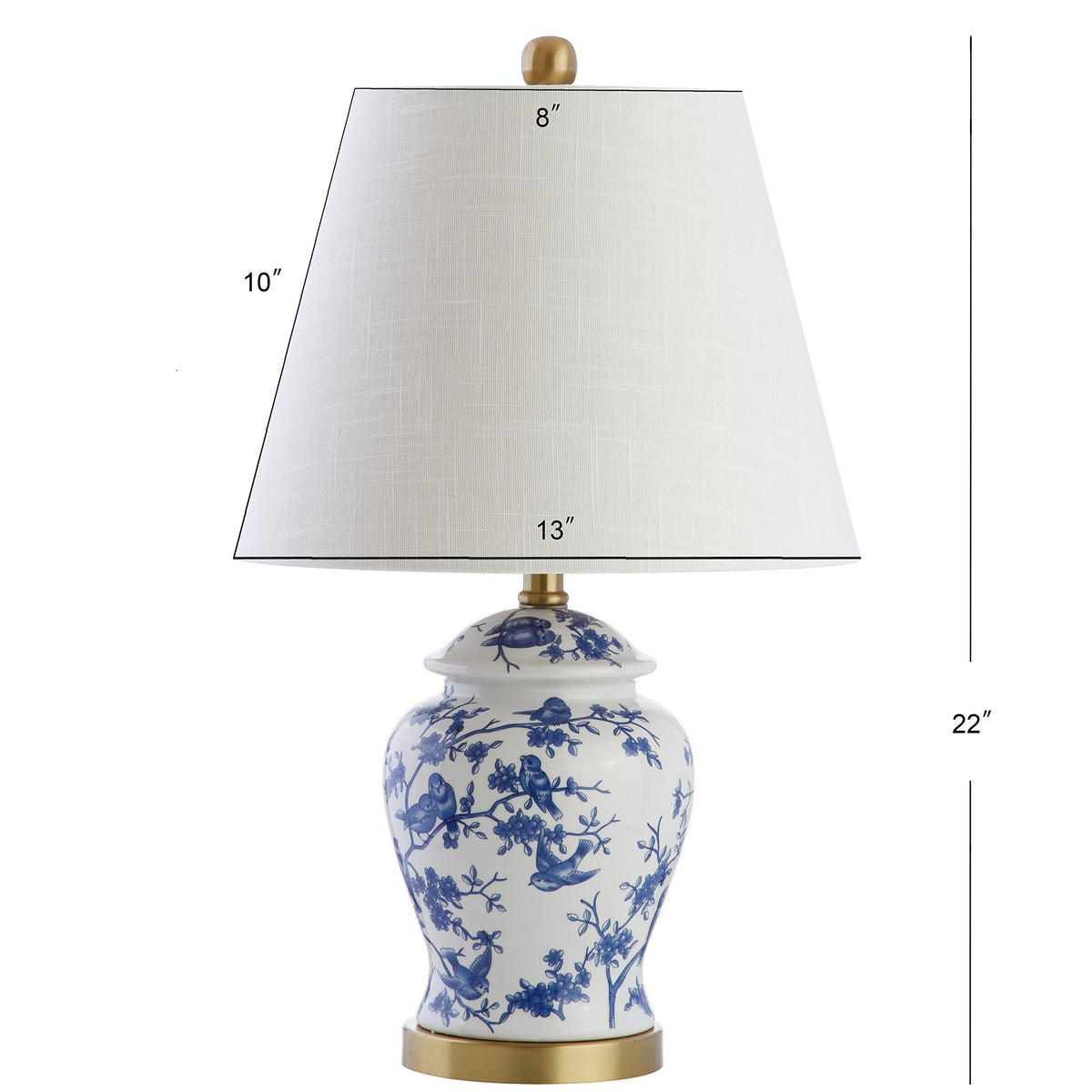 Jonathan Y Penelope Ginger Jar LED Table Lamp, 22 Inch