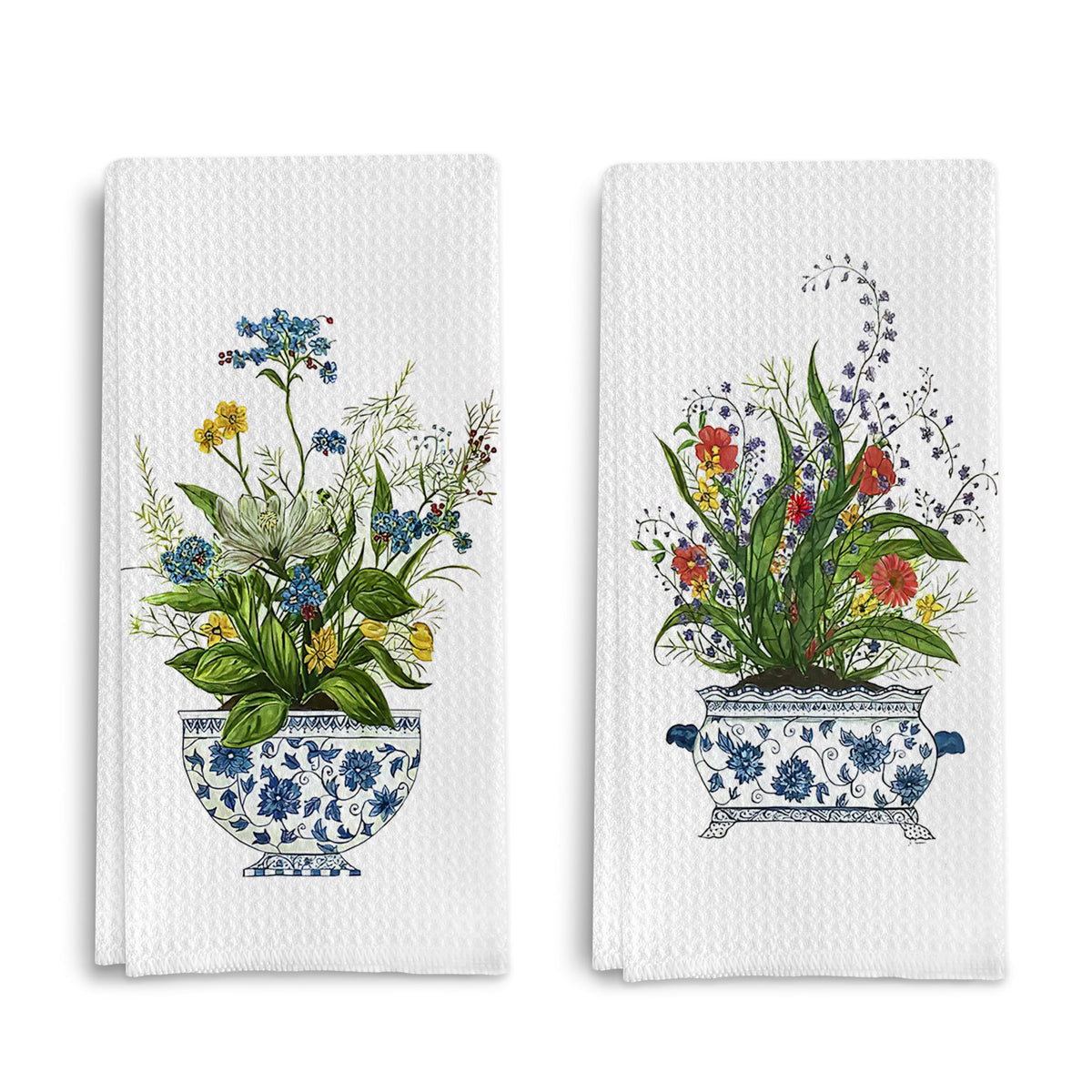 Chinoiserie Kitchen Towels, Set of 2