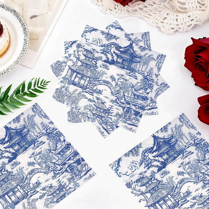 Blue Willow Chinoiserie Paper Napkins, 100 Count