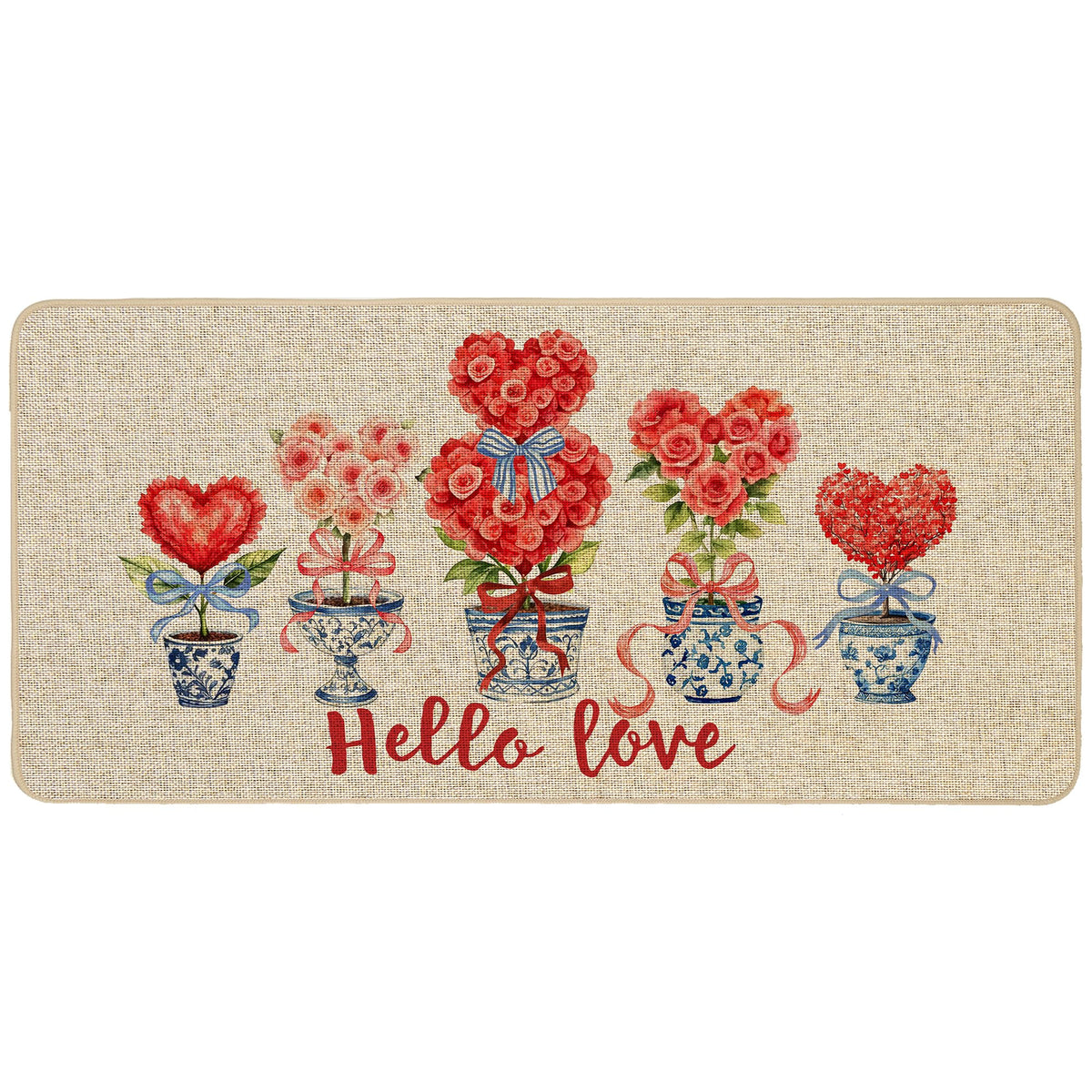 Chinoiserie Christmas Doormat, 17 x 29 Inch