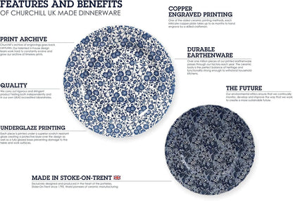 Churchill Blue Willow Dinnerware Set, 12 or 20 Pieces