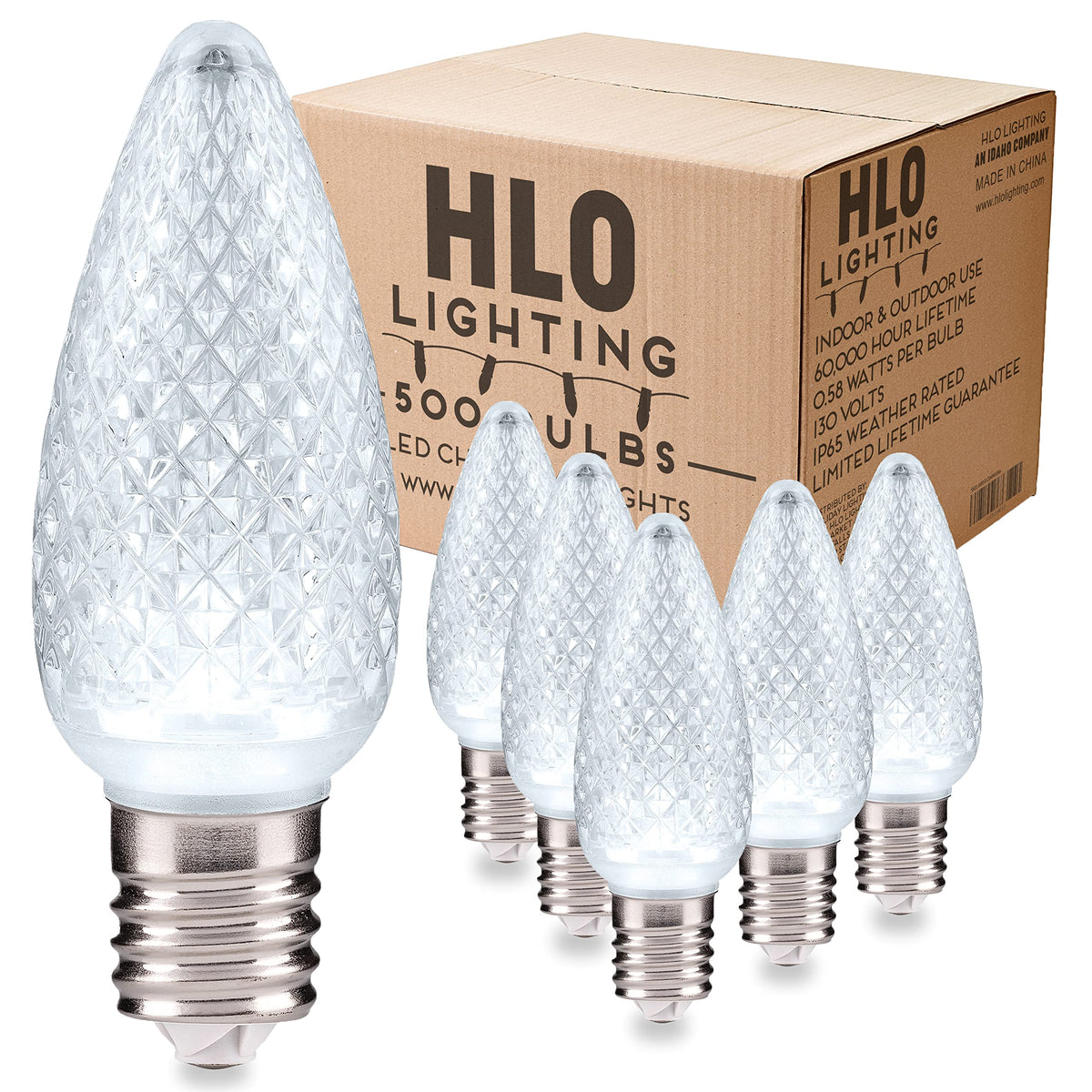 Blue C9 Faceted LED Christmas Bulbs, Set of 25