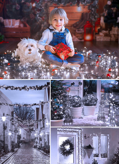 Solar Christmas String Lights, 100 LED, 40 ft
