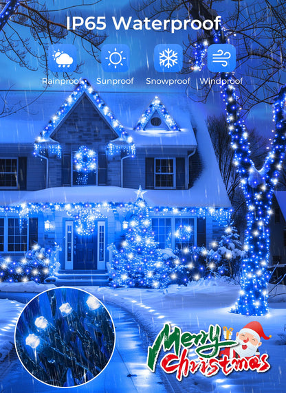 Solar Christmas String Lights, 100 LED, 40 ft