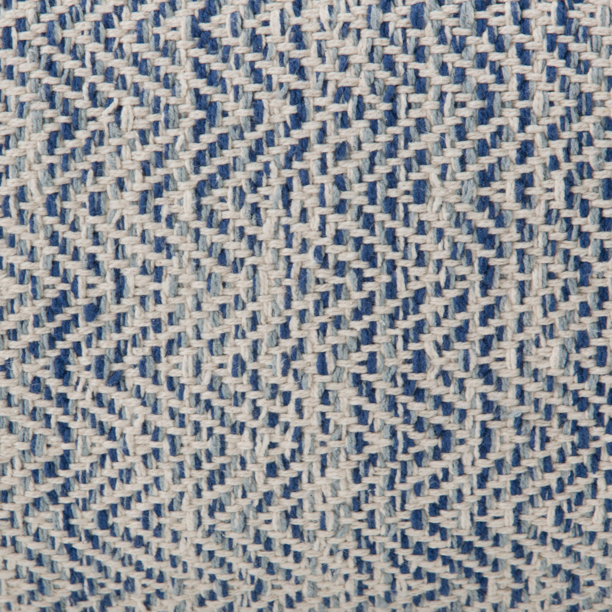 Simpli Home Cowan Blue Wool Square Pouf