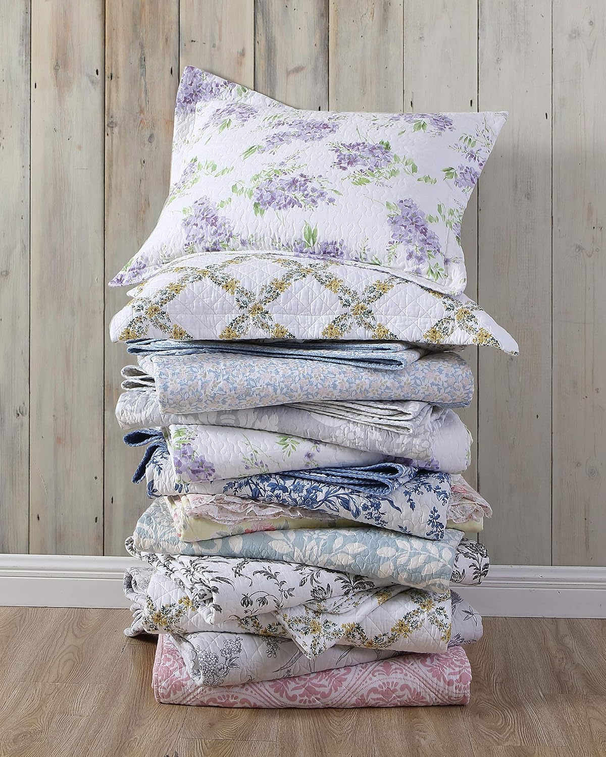 Laura Ashley Walled Garden Blue Quilt Set