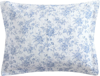 Laura Ashley Walled Garden Blue Quilt Set