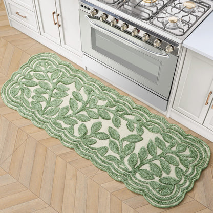 Laura Ashley Scalloped Washable Runner Rug