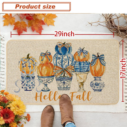 Chinoiserie Christmas Doormat, 17 x 29 Inch