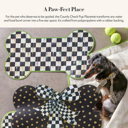 MacKenzie-Childs Pup Placemat, Royal Check