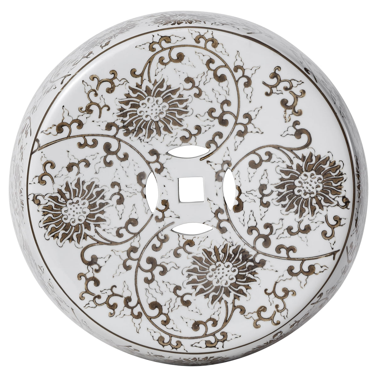 Jonathan Y Lotus Blossom Ceramic Garden Stool