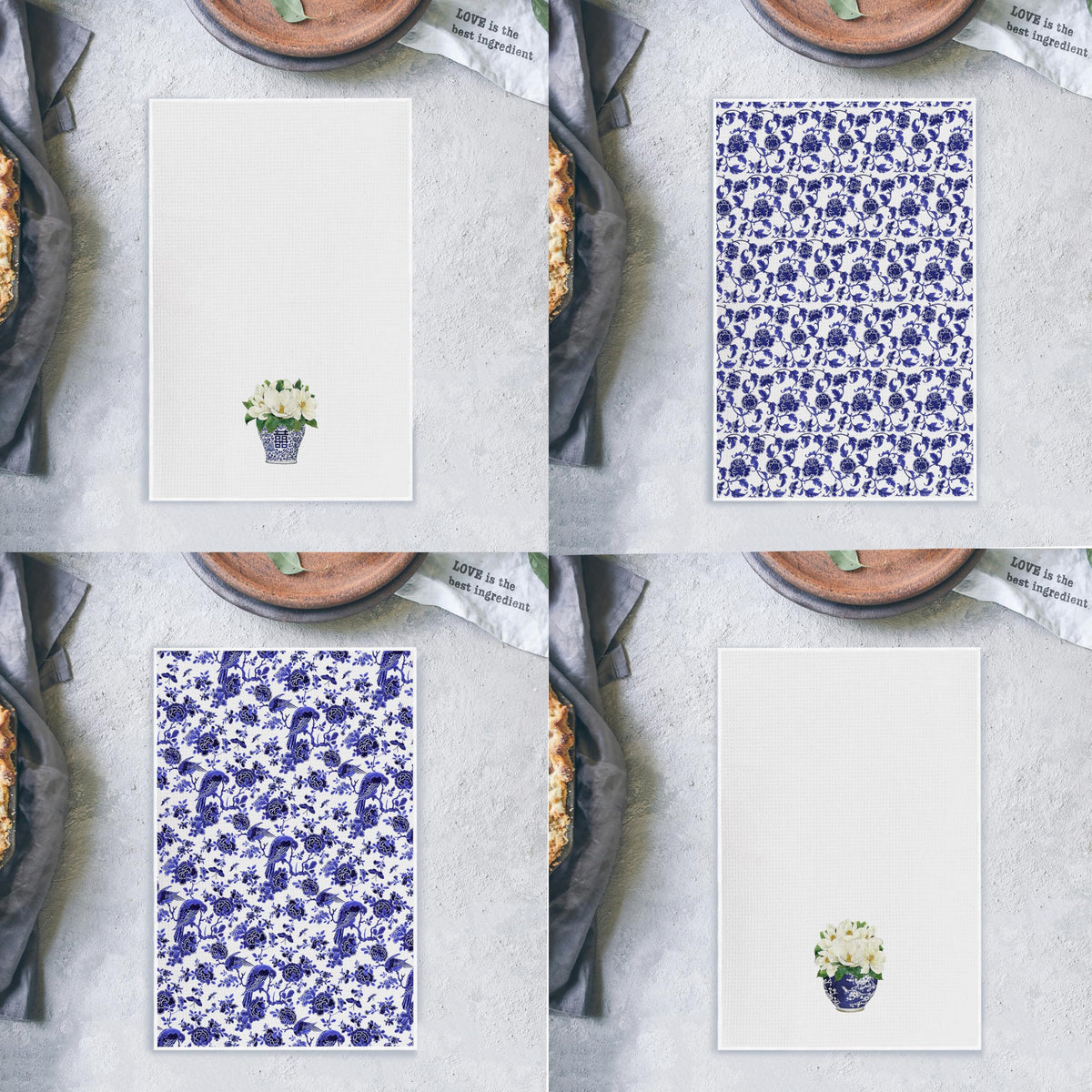 Chinoiserie Kitchen Towels, Set of 2