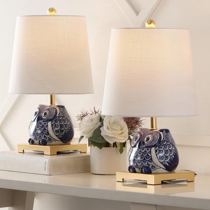 Justina Owl Mini Table Lamp, Ceramic
