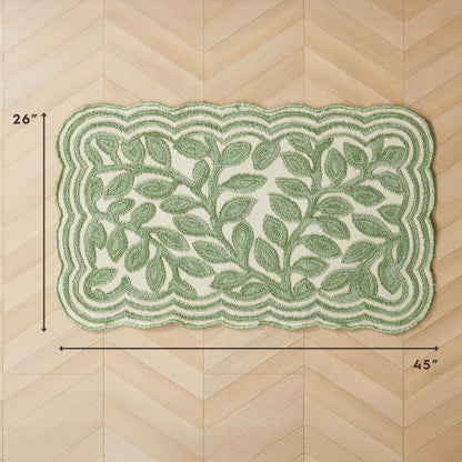 Laura Ashley Scalloped Washable Runner Rug