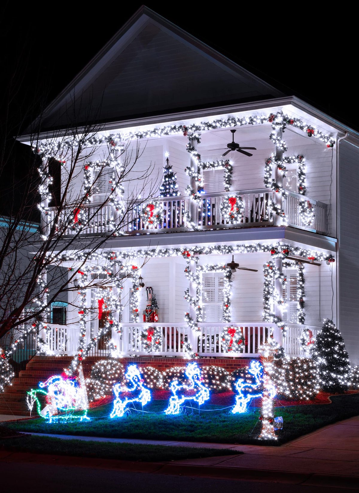 Solar Christmas String Lights, 100 LED, 40 ft
