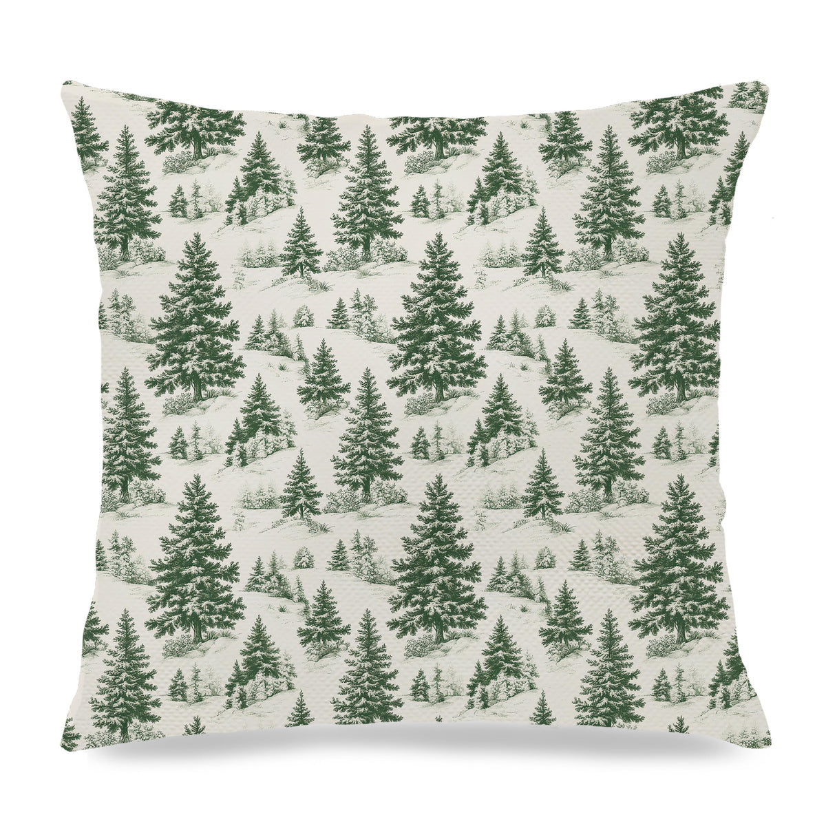 Blue Christmas Toile Pillow Covers, 18x18, Set of 2