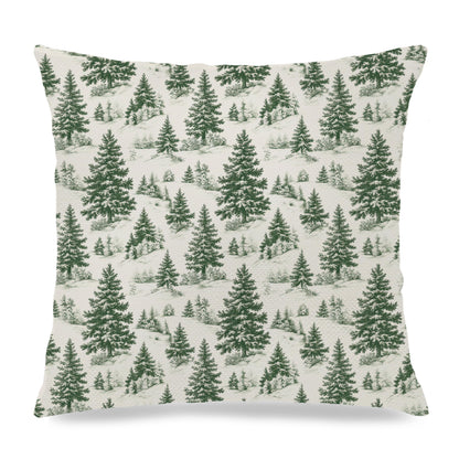Blue Christmas Toile Pillow Covers, 18x18, Set of 2