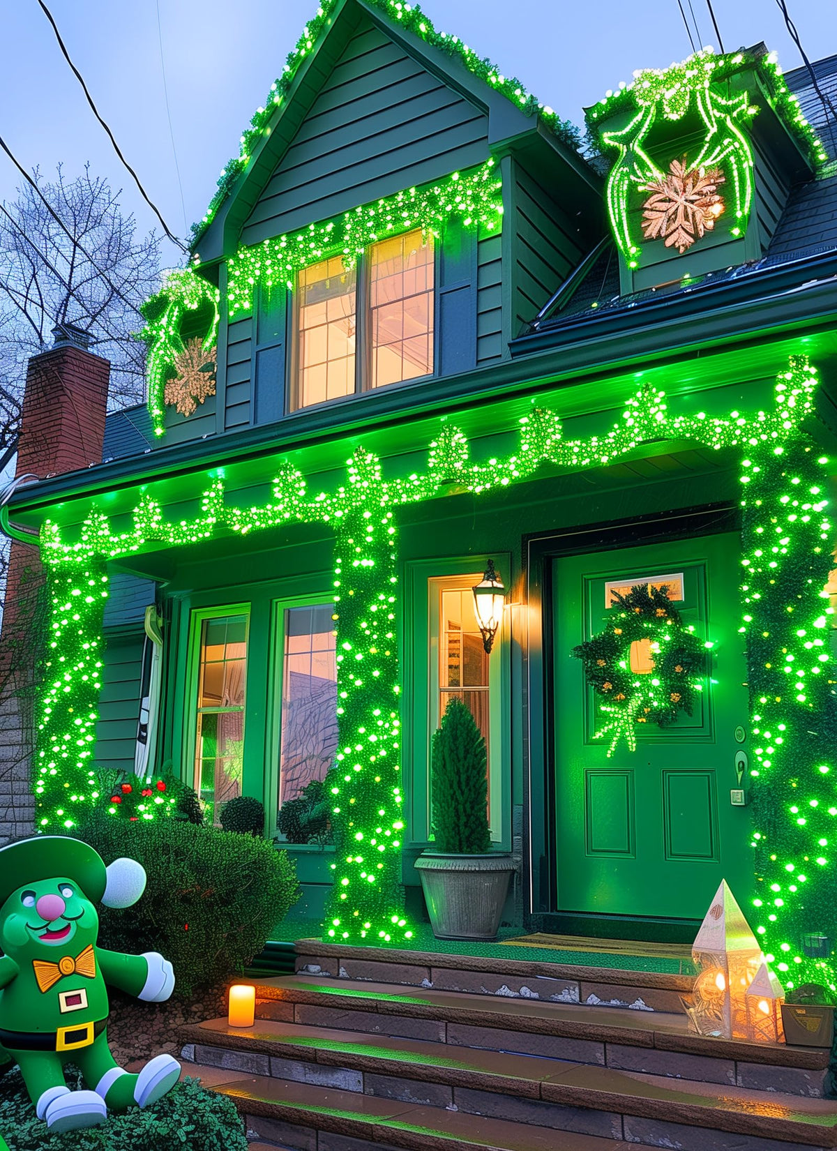 Solar Christmas String Lights, 100 LED, 40 ft