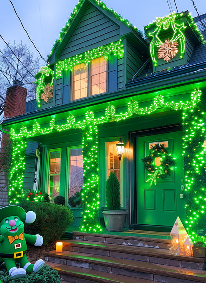 Solar Christmas String Lights, 100 LED, 40 ft
