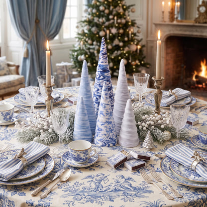 Chinoiserie Velvet Christmas Trees, Set of 6