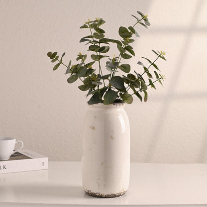 Victor & Teresa Rustic Blue and White Vase, 8"