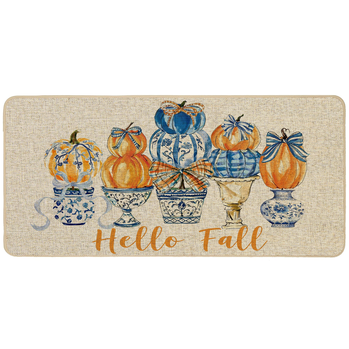 Chinoiserie Christmas Doormat, 17 x 29 Inch