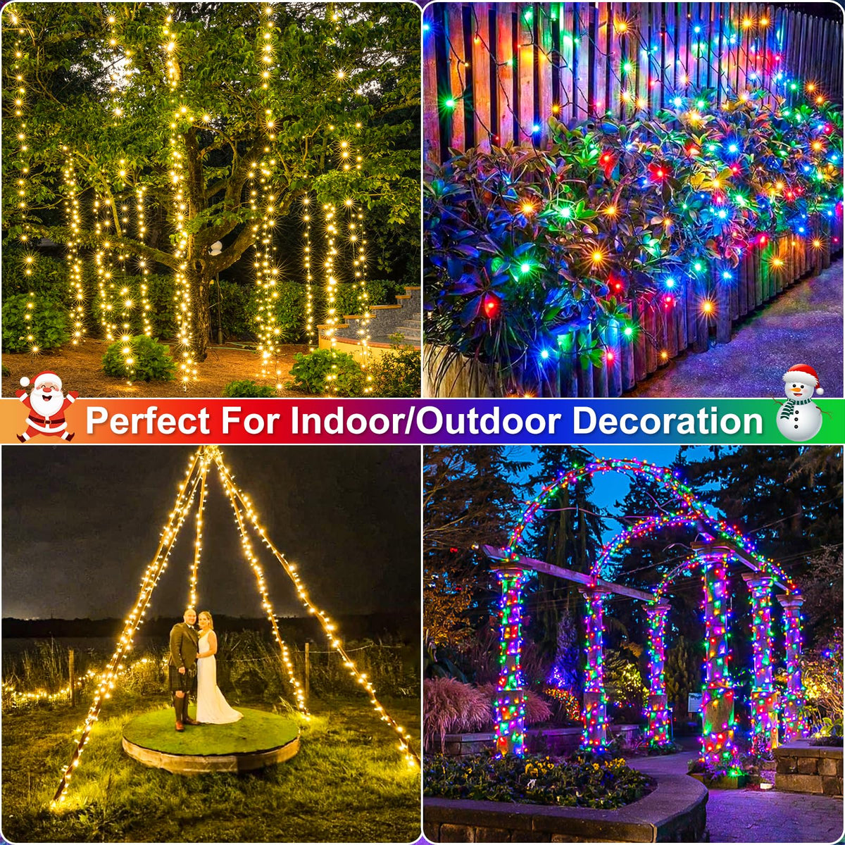 Blue and White Christmas Lights, 100 ft