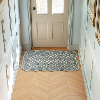 Laura Ashley Scalloped Washable Runner Rug