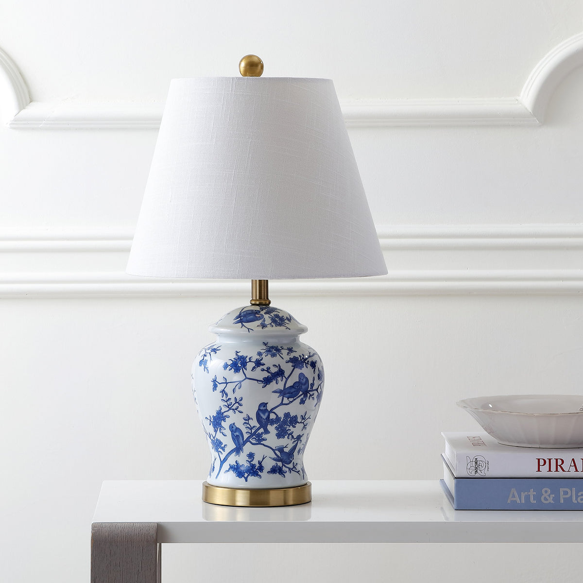 Jonathan Y Penelope Ginger Jar LED Table Lamp, 22 Inch