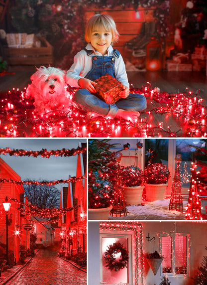 Solar Christmas String Lights, 100 LED, 40 ft