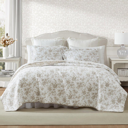 Laura Ashley Walled Garden Blue Quilt Set