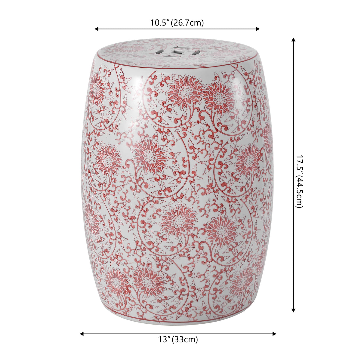 Jonathan Y Lotus Blossom Ceramic Garden Stool