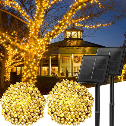 Solar Christmas String Lights, 100 LED, 40 ft