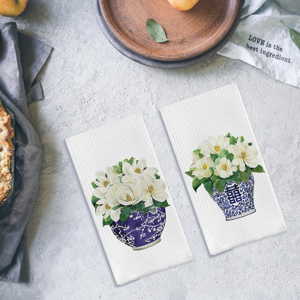 Chinoiserie Kitchen Towels, Set of 2