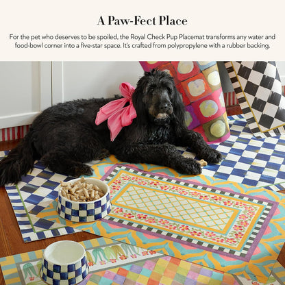 MacKenzie-Childs Pup Placemat, Royal Check