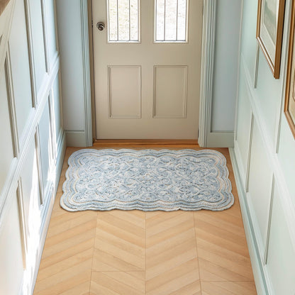 Laura Ashley Scalloped Washable Runner Rug