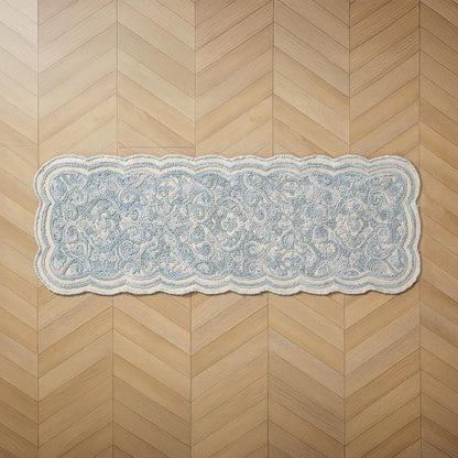 Laura Ashley Scalloped Washable Runner Rug