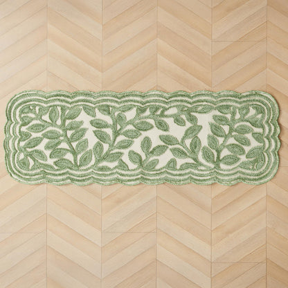 Laura Ashley Scalloped Washable Runner Rug