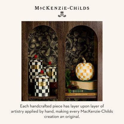 MacKenzie-Childs Resin Pumpkin, Royal Check