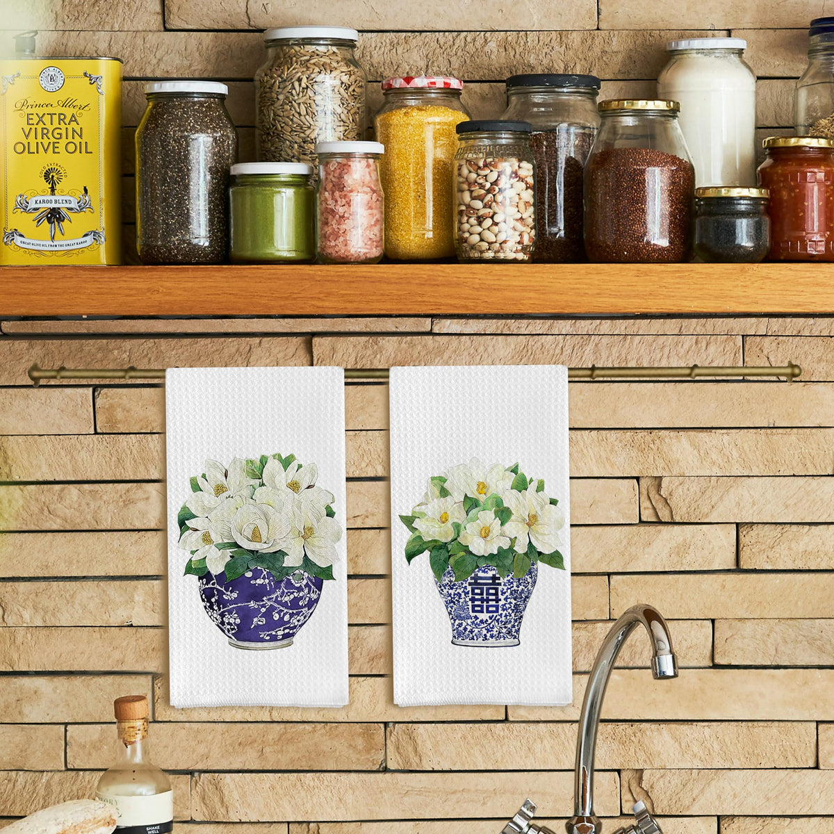 Chinoiserie Kitchen Towels, Set of 2