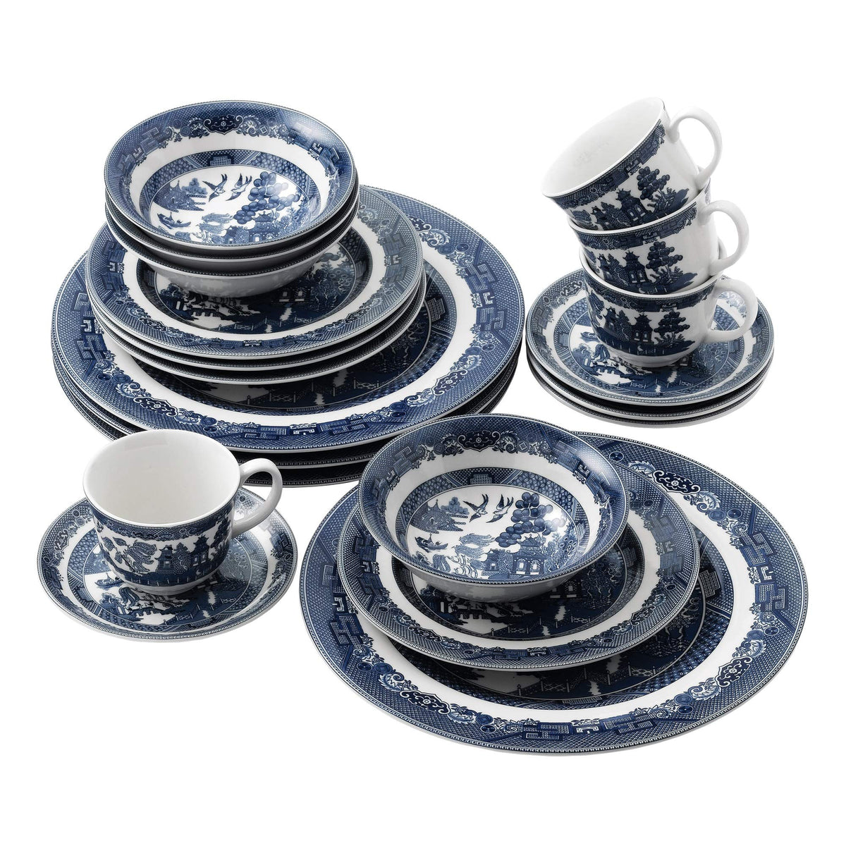 Johnson Brothers Willow Blue Teacup, Platter, Bowl or Set