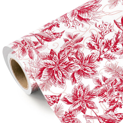 Blue Toile Christmas Wrapping Paper