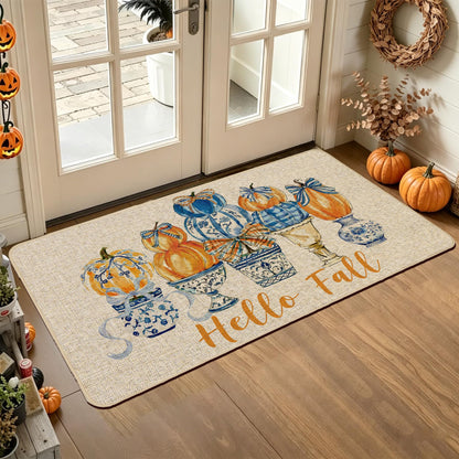 Chinoiserie Christmas Doormat, 17 x 29 Inch