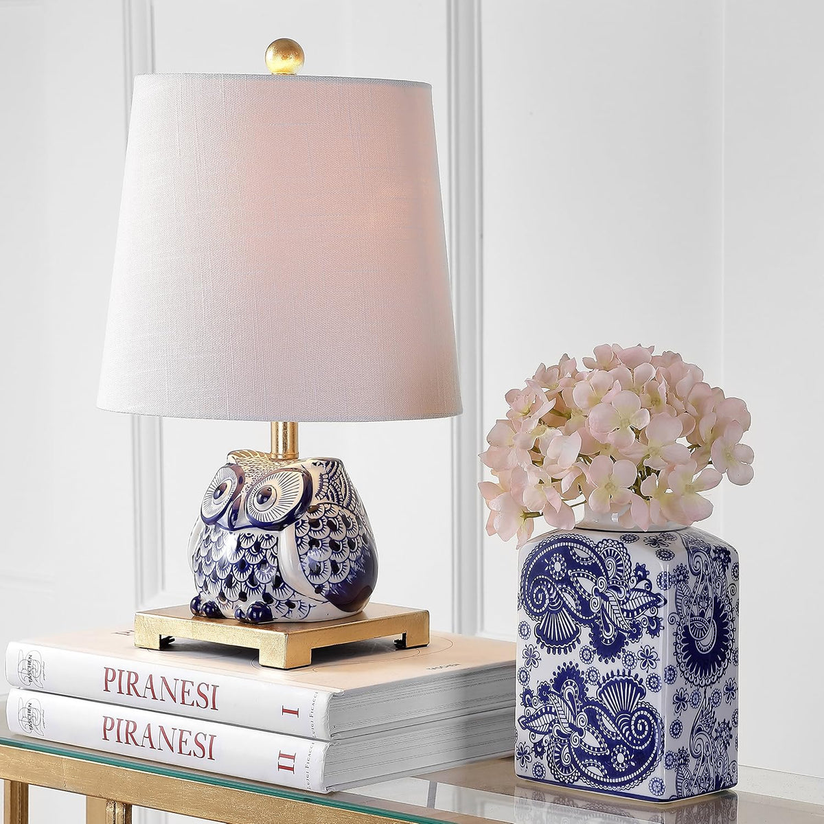 Justina Owl Mini Table Lamp, Ceramic