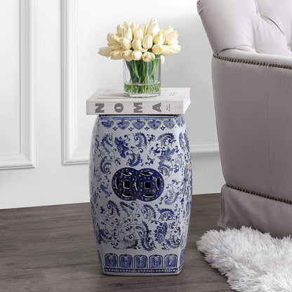 Jonathan Y Floral Vine Square Garden Stool