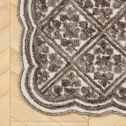 Laura Ashley Scalloped Washable Runner Rug